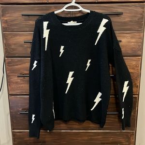 Lightning bolt detail sweater